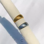 anel elegante aço