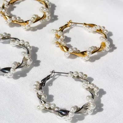 Argolas Twisted Pearls - Image 1