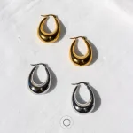 brincos elegantes aço