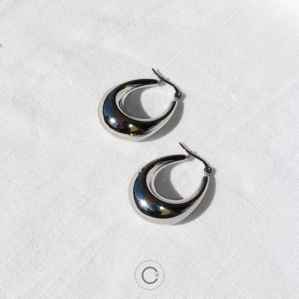 brincos elegantes aço