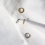 bijuterias brincos argolas brilhantes aço inoxidável