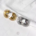 brincos elegantes aço