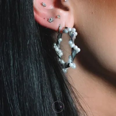 Argolas Twisted Pearls - Image 2