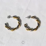 brincos argolas elegantes aço