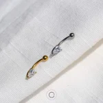 piercing rook aço curvo