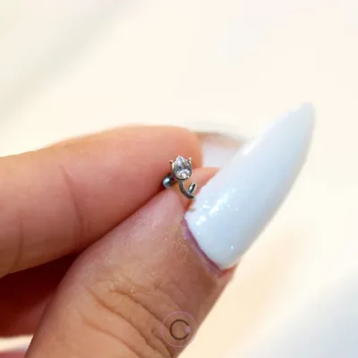 Piercing Nariz Push Back - Rose - 0.8mm - Image 2