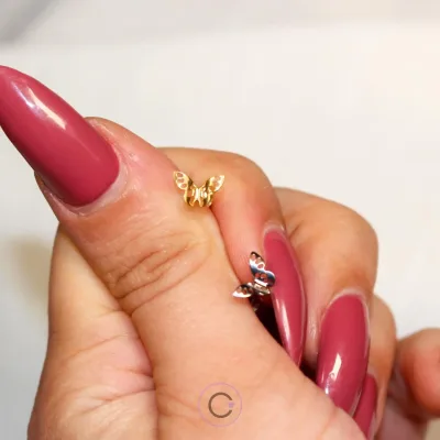 piercings orelha helix conch tragus flat