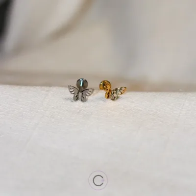 piercings orelha helix conch tragus flat