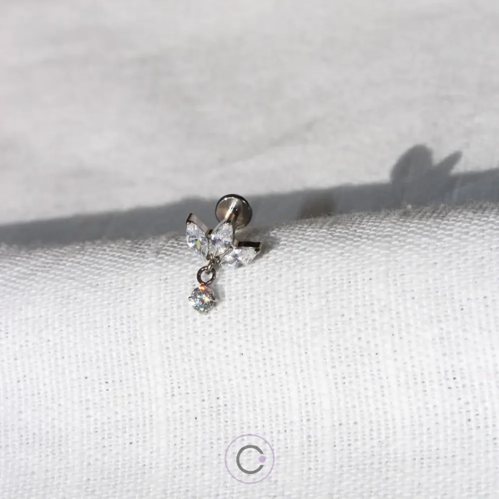 piercings orelha helix conch tragus flat