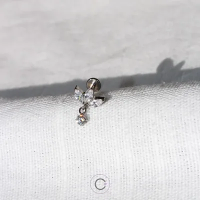 piercings orelha helix conch tragus flat