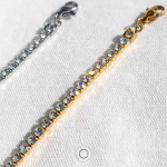 pulseira brilhantes aço inox