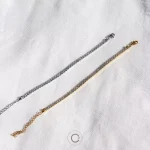 pulseira brilhantes aço inox