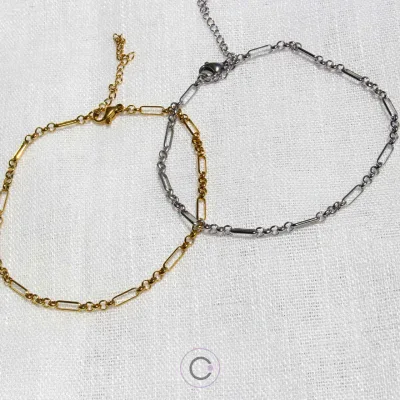 pulseira pé aço