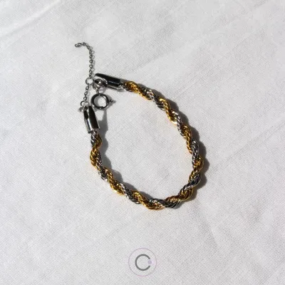 pulseiras aço inoxidável elegante dourado prateado